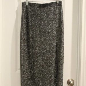 H&M DIVIDED Metallic Long Night Skirt